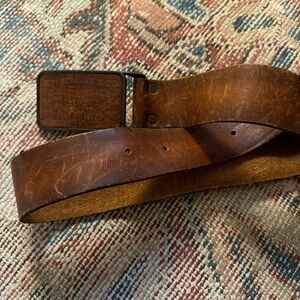 Vintage Levi’s brown leather cowboy belt